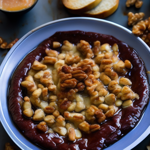 Baked Brie with Apple Butter and Walnuts