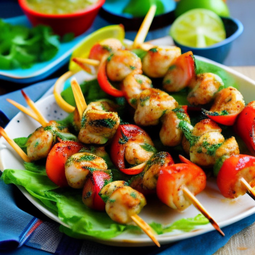 Brazilian Grilled Garlic Butter Shrimp Skewers