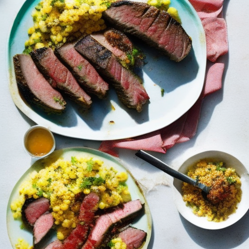 Brazilian Grilled Picanha Steak With Brazilian Potato Salad And Farofa Crumbs