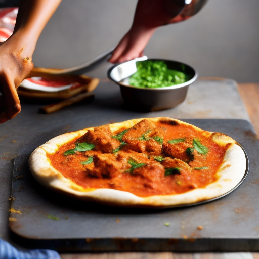 Butter Chicken Mumbai Pizza