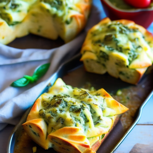 Cheesy Pesto Pull-Apart Bread