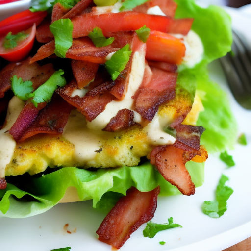 Fried Green Tomato BLT Salad with Buttermilk Dressing