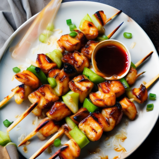 Grilled Shrimp and Pineapple Skewers with Teriyaki Glaze