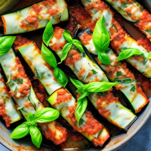 Grilled Zucchini and Eggplant Rolls with Ricotta and Basil