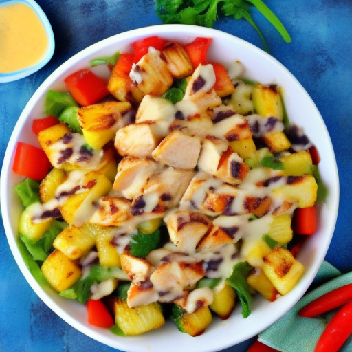 Hawaiian Grilled Pineapple Chicken Salad