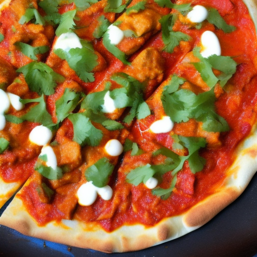 Indian Butter Chicken Pizza