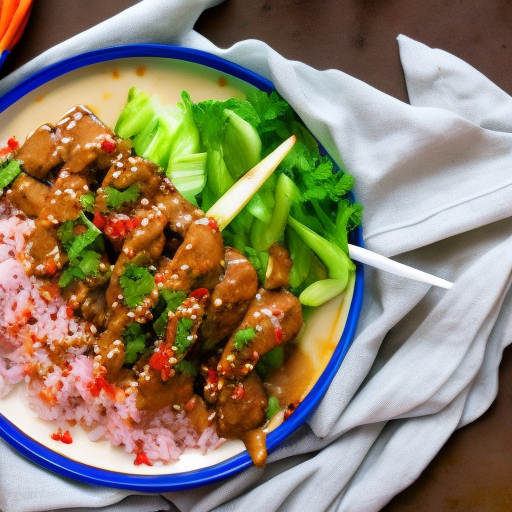 Indonesian Grilled Sate Beef With Spicy Peanut Sauce