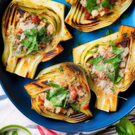 Italian Grilled Artichoke Hearts With Lemon And Parmesan Cheese