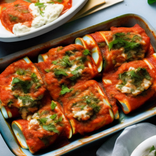 Italian Grilled Eggplant Rollatini With Ricotta And Marinara Sauce