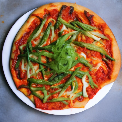 Laotian Khao Nom Kok Cake Pizza