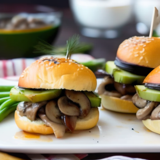 Mini Beef and Blue Cheese Sliders with Caramelized Onions and Mushrooms