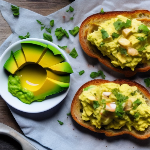 Morning Delight: Scrambled Eggs with Avocado Toast