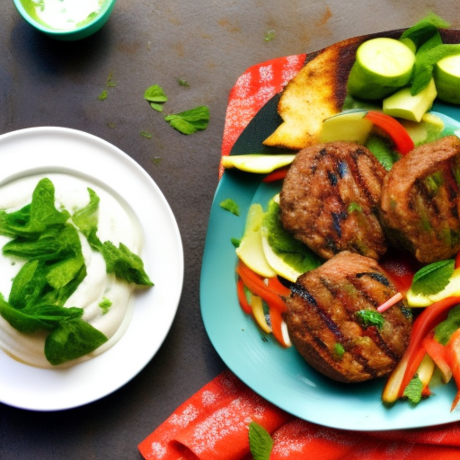 Moroccan Grilled Lamb Burgers With Mint Yogurt Sauce