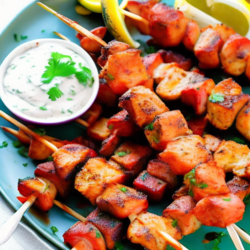 New Orleans Bbq Crawfish Boil Skewers With Remoulade Sauce