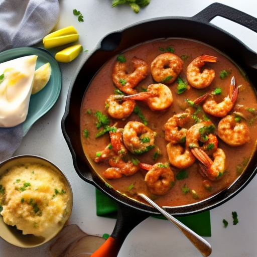 New Orleans Bbq Shrimp And Grits With Andouille Sausage