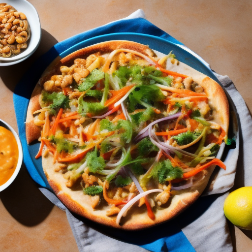 Pad Thai Chicken And Peanut Sauce Pizza