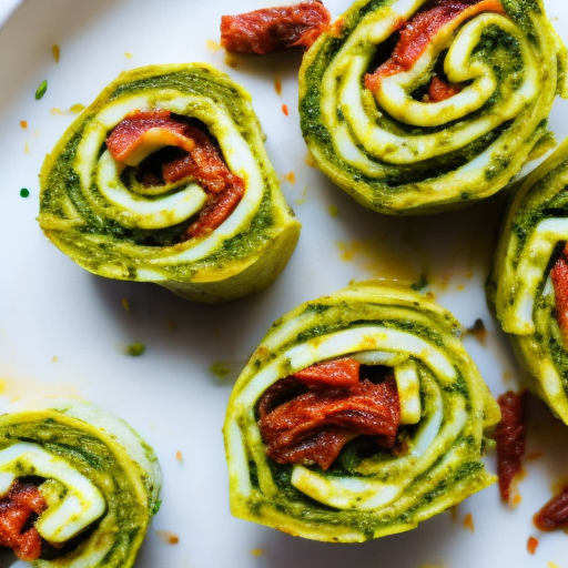 Pesto and Sun-Dried Tomato Pinwheels