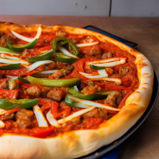 Sausage & Peppers Chicago Pizza