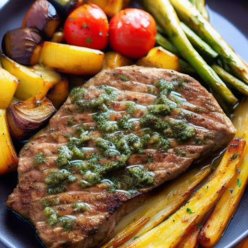 Savory Garlic Butter Steak with Roasted Vegetables