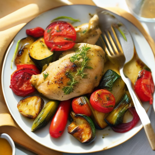 Savory Herb-Infused Chicken with Roasted Vegetables