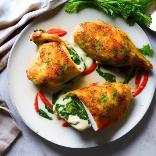 Savory Stuffed Chicken with Creamy Garlic Sauce