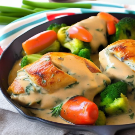 Savory Stuffed Chicken with Creamy Garlic Sauce