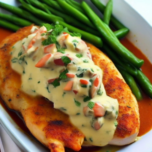 Savory Stuffed Chicken with Creamy Garlic Sauce