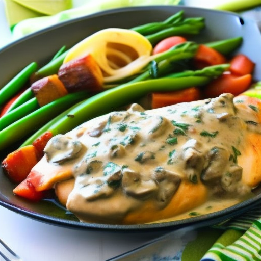 Savory Stuffed Chicken with Creamy Mushroom Sauce