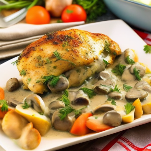 Savory Stuffed Chicken with Creamy Mushroom Sauce