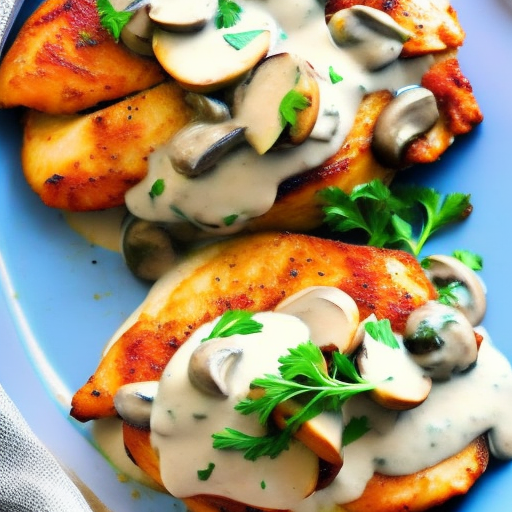 Savory Stuffed Chicken with Creamy Mushroom Sauce