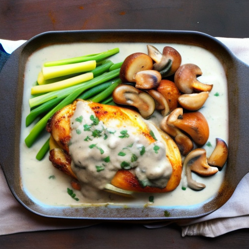 Savory Stuffed Chicken with Creamy Mushroom Sauce