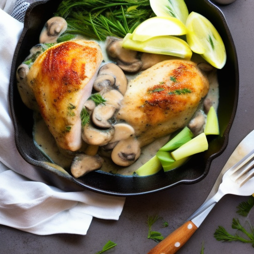 Savory Stuffed Chicken with Creamy Mushroom Sauce