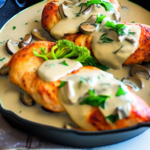 Savory Stuffed Chicken with Creamy Mushroom Sauce