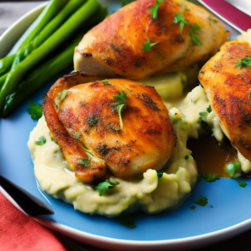 Savory Stuffed Chicken with Garlic Mashed Potatoes