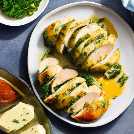 Savory Stuffed Chicken with Herb Butter Sauce