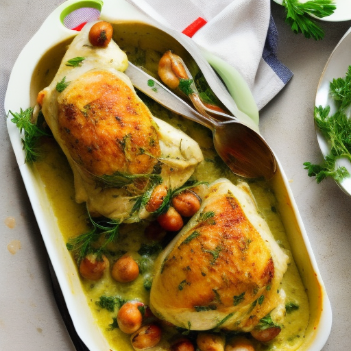 Savory Stuffed Chicken with Herb Butter Sauce