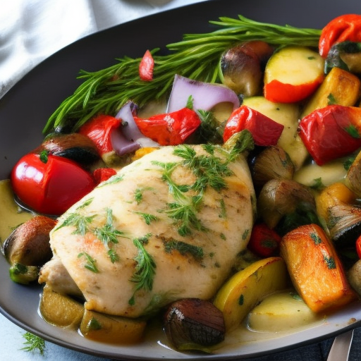 Savory Stuffed Chicken with Herb Roasted Vegetables