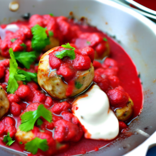 Swedish Grilled Meatballs With Lingonberry Sauce