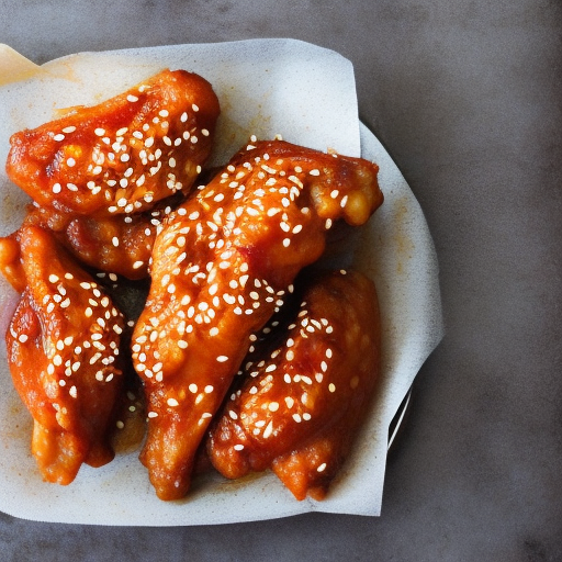 Sweet and Spicy Chicken Wings with Sesame Seeds