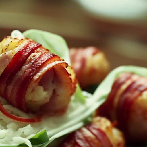 Bacon Wrapped Shrimp Stuffed with Cream Cheese and Crab Meat