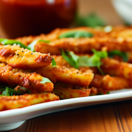 Baked Zucchini Fries with Marinara Sauce