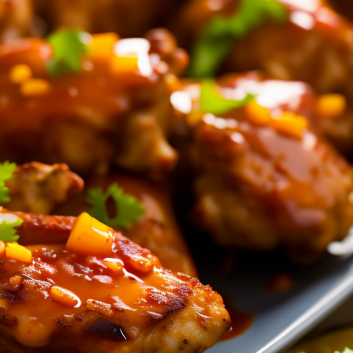 Caribbean Grilled Jerk Chicken Wings With Mango Habanero Sauce