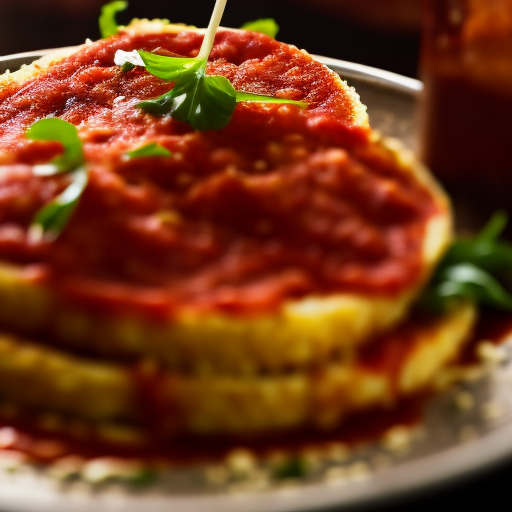 Fried Green Tomato Parmesan with Marinara Sauce