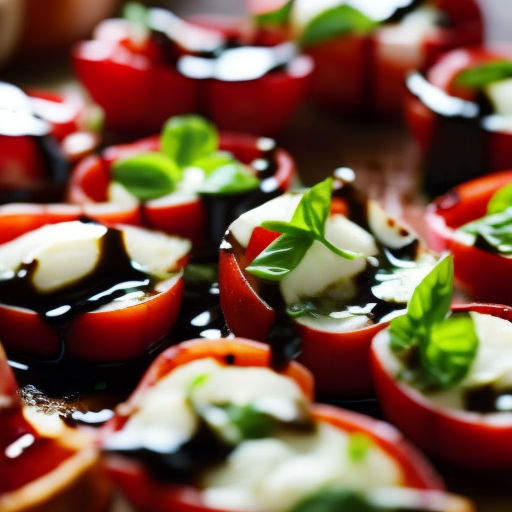 Italian Grilled Caprese Salad With Balsamic Reduction