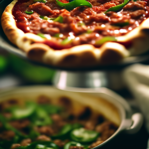 Italian Sausage & Green Pepper Chicago Pizza