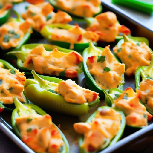 Mini Buffalo Chicken Dip Stuffed Jalapenos