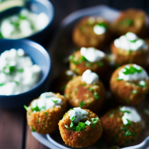 Mini Falafel Bites with Tzatziki Sauce