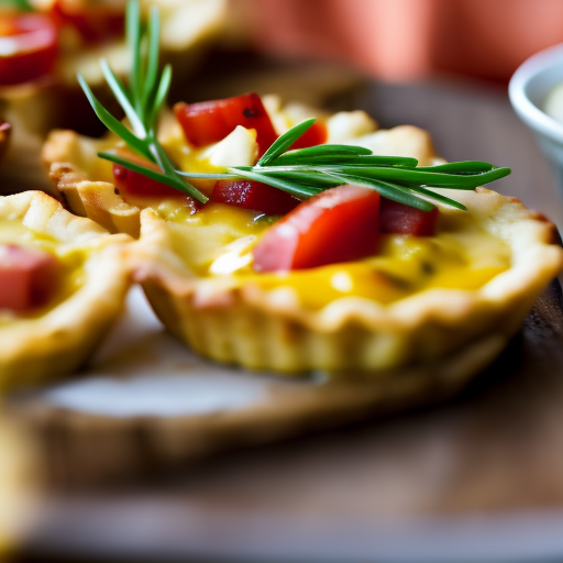 Mini Ham and Brie Quiche Bites with Dijon Mustard Sauce