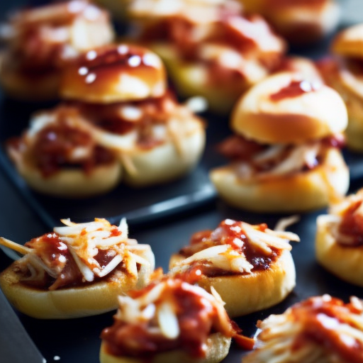 Mini Pulled Chicken Sliders with BBQ Sauce