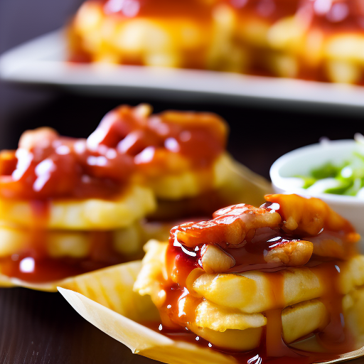 Miniature Chicken and Waffle Sliders with Maple Syrup and Sriracha